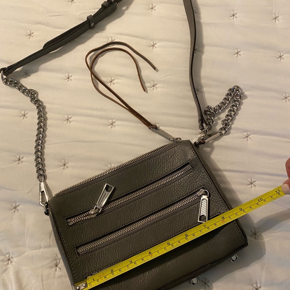 Rebecca Minkoff grey Mini Mab Crossbody Bag with convertible strap